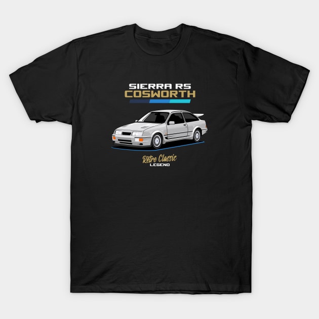 Sierra RS Cosworth Retro Classic T-Shirt by Turbo29